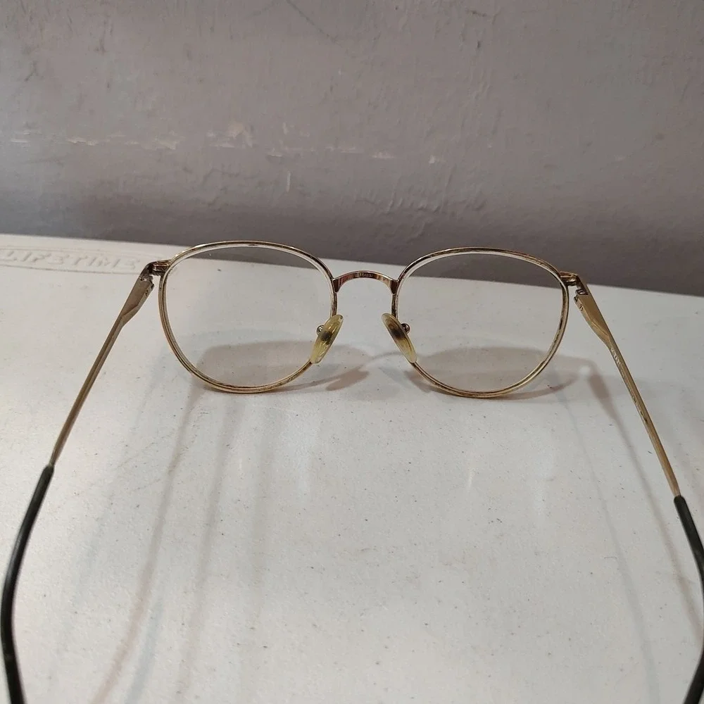 Mirari‎ Italy Vintage Gold Metal Eyeglasses 55-19 Oval 90s Luxury Optical Frame